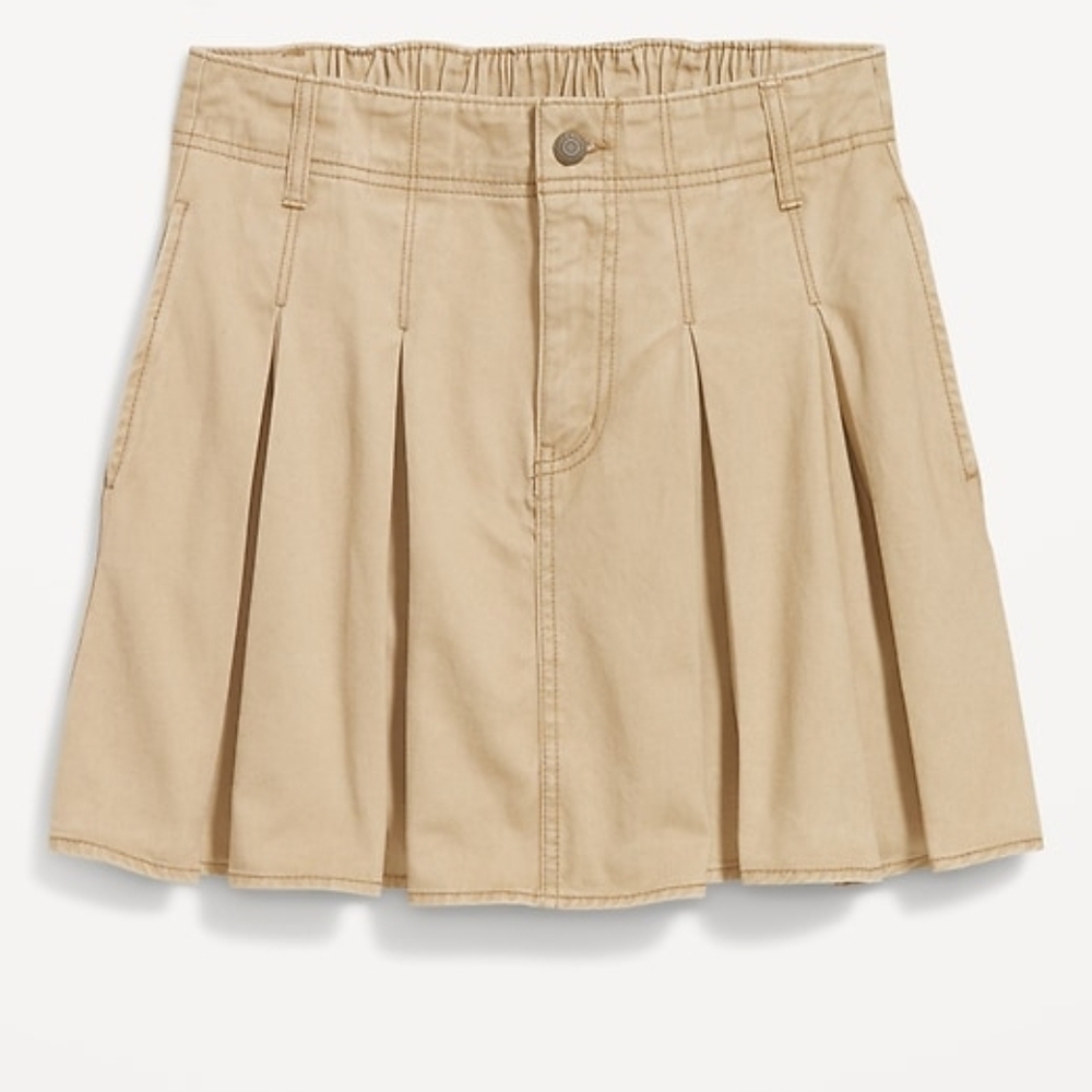 Old Navy Khaki Pleated Skirt